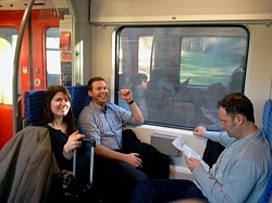 The lab in the train to Hershing for HP workshop